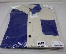 An as new Wales Bonner Montego blue colour block shirt (S - RRP £158).