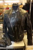 An as new Diesel L-Koji leather jacket (S).