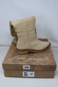 A pair of as new Free People Banks over-the-knee boots in sand (EU 37 - RRP £328).