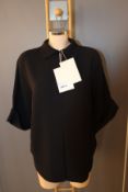 An as new Mark Kenly Domino Tan Bailee blouse in black (Size 42 - RRP £190).