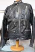 An as new Diesel Hardstyle leather jacket (L).