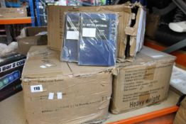 A large quantity of as new Stationery Island A5 dotted notebooks in poppy and blueberry (