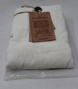 An as new Caravana Kaanche Natural and Net Sustain tasseled cotton-gauze hooded cape in natural (One