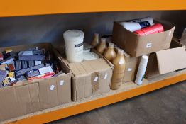 A quantity of assorted as new hair products to include Wella hair dyes, Osmo deep moisture 1200 ml