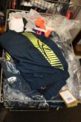 A quantity of as new Asics sportwear and accessories.