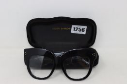 As new Linda Farrow Keaton Oversized Optical glasses frames in black.