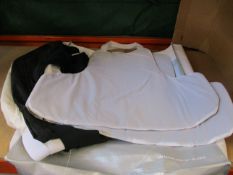 Two as new Mehler Comfort II body armour vests (One in black and one in white) and as new Mehler