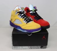 A pair of as new Nike Air Jordan 5 “What The” sneakers (UK 8.5).
