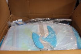 A boxed as new Bluefin SUP Sprint 14 inflatable paddle board set.