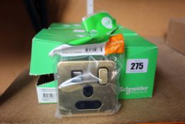 Fifteen boxed as new Schneider Lisse 13A 1 Gang Screwless USB Sockets with 2 x USB - 2.1A - satin