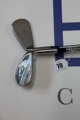 A pre-owned Mizuno T20 wedge golf clubs and a pre-owned Mizuno jpx 921 7 iron golf club (Both