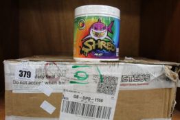 Twelve boxed as new AK-47 Labs Shred in raspberry lemonade flavour (50 servings, 250g).