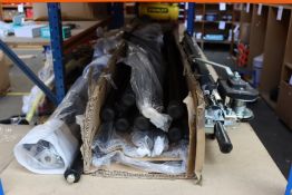 A Varytec Wind Up Tripod with crank and t-bar and a Innox IVA Lighting Bridge, with others