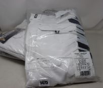 Five pairs of as new Dassy Seattle work trousers (Assorted sizes - RRP £48 each).
