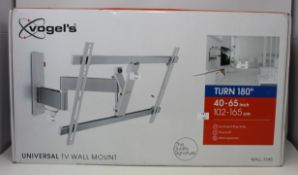 Two boxed as new Vogel's universal 40-65in TV wall mounts.