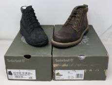 A pair of a new Timberland Larchmont chukka (UK 8) and youth's Timberland Killington boots (UK 3.