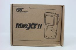 A boxed as new BW Technologies by Honeywell GasAlert Max XT II gas monitor.