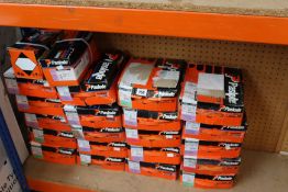 A quantity of assorted Paslode nails/brads with fuel cells to include 141233 Indoor Bright and