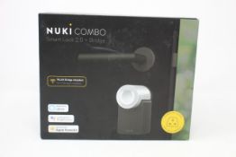 A Nuki Combo Smart Lock 2 + Bridge.