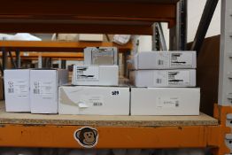 A quantity of Crosswater bathroom accessories to include Belgravia Crosshead Long Nose Basin Taps,