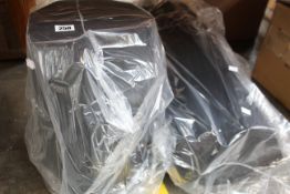 Six Martino Gamper stools in black (RRP £70).