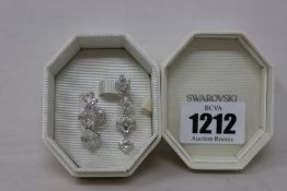 A pair of boxed as new Swarovski earrings (5602782).