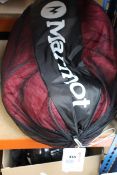An as new Marmot Micron 40 sleeping bag in sienna red/tomato (RRP £155).