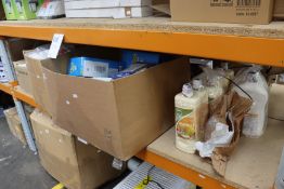 A quantity of miscellaneous household cleaning products and related items to include Flash Anti