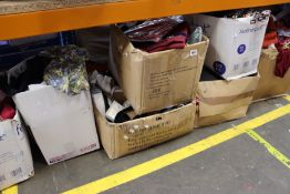 Six boxes of as new clothing and related items.