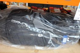 A boxed as new Mizuno BR-D4C golf cart / bag in black.