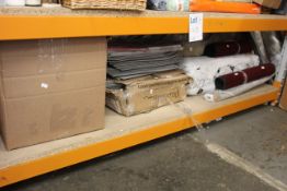 A quantity of miscellaneous fabrics, mats and related items.