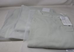 Three as new A.C.W. (A Cold Wall) Mod Lux short sleeve T-shirts in chalk (M).