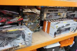 Thirteen as new RC Toys to include racing trucks, King of the Drifting 4x4, helicopters and tanks (