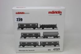 A boxed as new Marklin 47321 - Freight Car Set Insider.