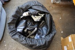 A MSpa Portable spa with cover (Size unknown).