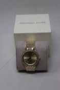 A ladies as new Michael Kors Darci watch in gold (MK3191).