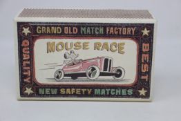 Six as new Grand old match factory little sister mouse in matchbox.