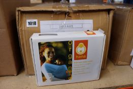 Ten boxed as new Hana Organic Bamboo Baby Wraps in charcoal.