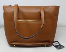 An as new Luisa Vannini 1614 leather bag in cognac.