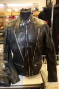 An as new Diesel L-Koji leather jacket (L).