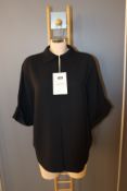 An as new Mark Kenly Domino Tan Bailee blouse in black (Size 36 - RRP £190).