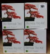 Twelve boxed as new Plant Theatre Bonsai trio kits.