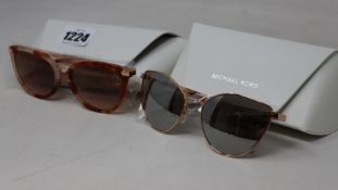 A pair of as new Michael Kors Arrowhead rose gold 0MK1052 11086G - 57 sunglasses and a Pair of