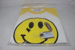 An as new Natasha Zinko x Duo Ltd Smiley Raglan T-shirt (L - RRP £157).