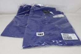 Two as new Ralph Lauren polo shirts in blue (XS).