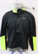 A women's as new GORE C5 Gore-Tex Active jacket in black/neon yellow (EU 38).