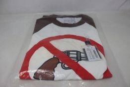 An as new Natasha Zinko x Duo Ltd gun Print Raglan T-shirt (M - RRP £157).