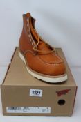 A pair of as new Red Wing Shoes 00875 boots in amber (UK 10).