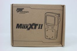 A boxed as new BW Technologies by Honeywell GasAlert Max XT II gas monitor.