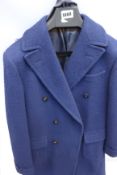 An as new Suit Supply overcoat in mid-blue (UK 42 - RRP £399).